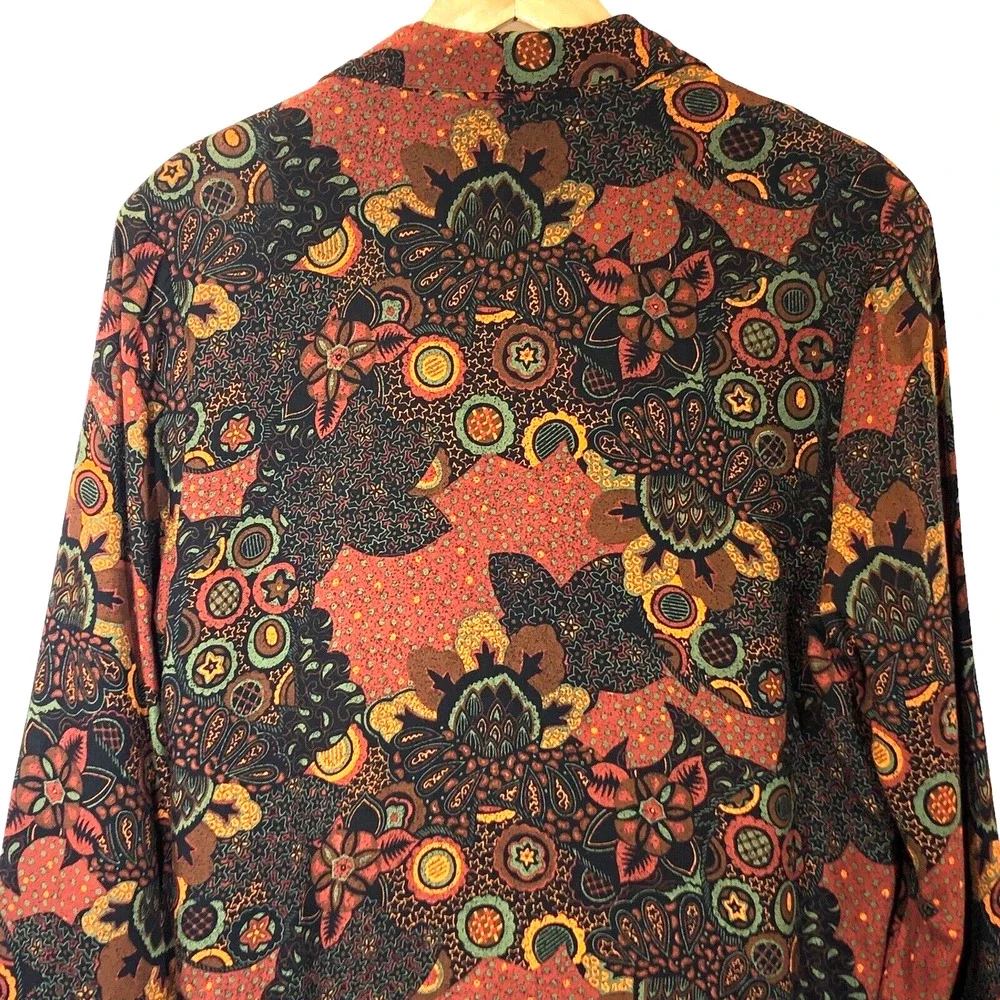 Portfolio‎ Australia Womens 12/US 8 Blazer Rayon Lined Earth Tones Pockets Boxy